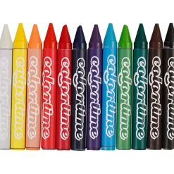Colortime farvekridt - 11 mm tykkelse - 10 cm lange - 12 stk. i assorteret farver