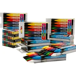 Colortime farvekridt - 11 mm tykkelse - 10 cm lange - 12 stk. i assorteret farver