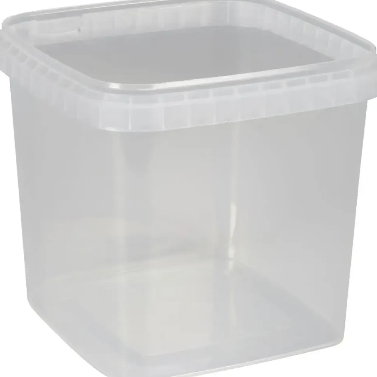 Condibøtte uden låg 12,8x12,8x11,8cm 1280 ml klar PP 1-rums - 15 stk