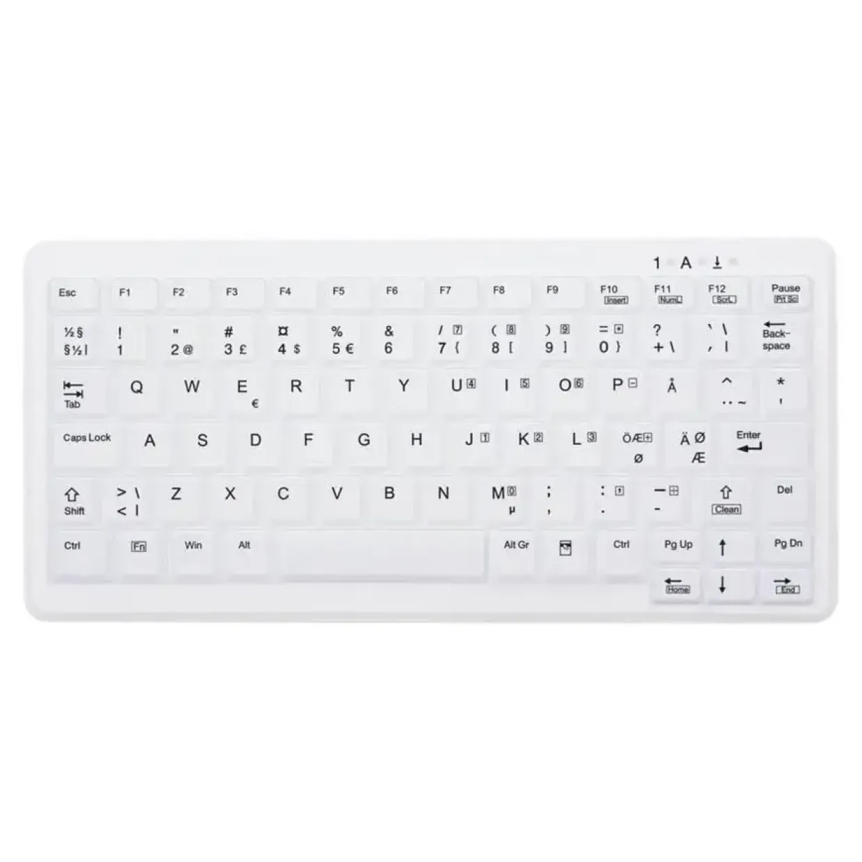 Cover til tastaturCherry Silicone Key Membrane for AK-C4110, silikone, White