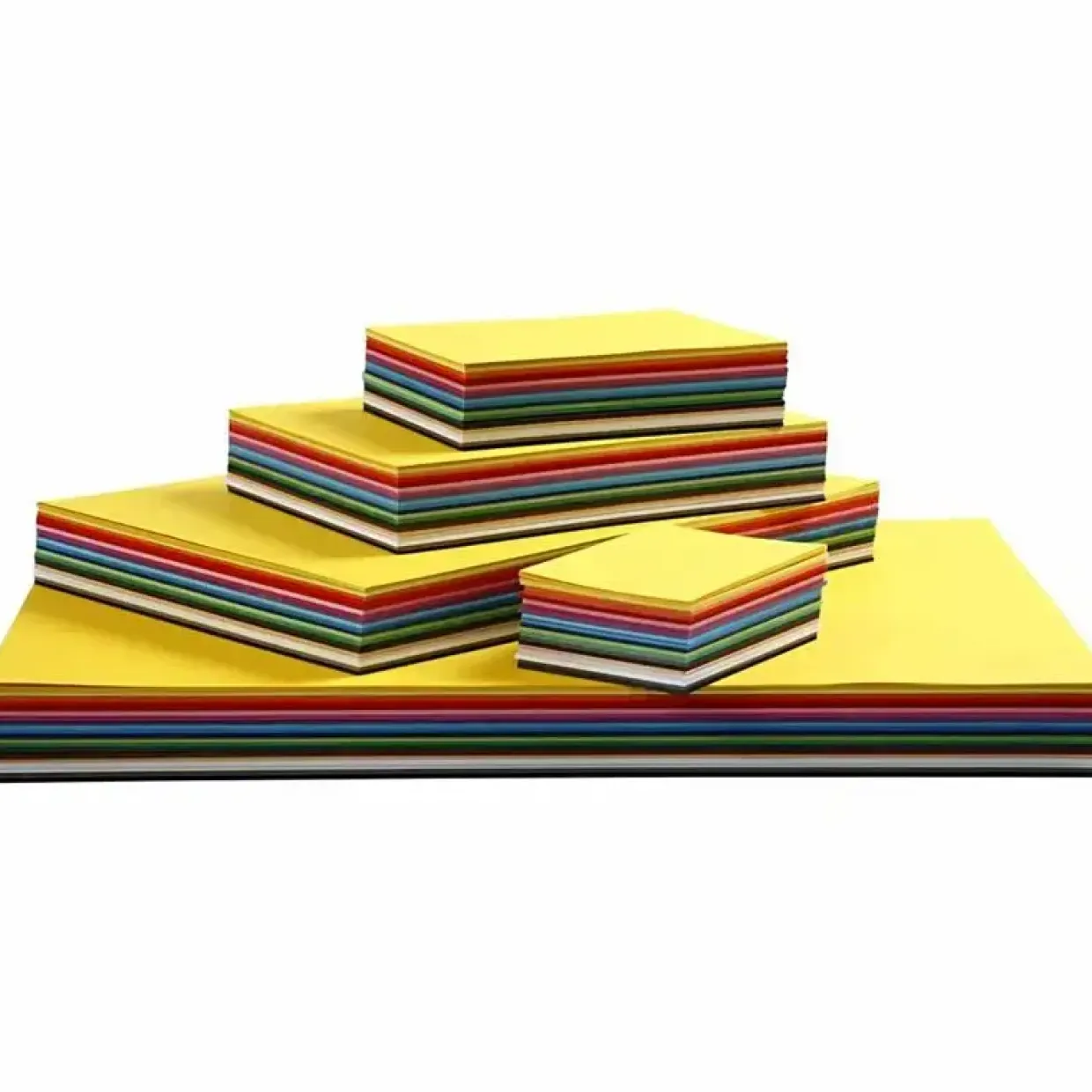 Creativ karton - A3 + A4 + A5 + A6 - 180 g - Assorteret farver - 1500 ark