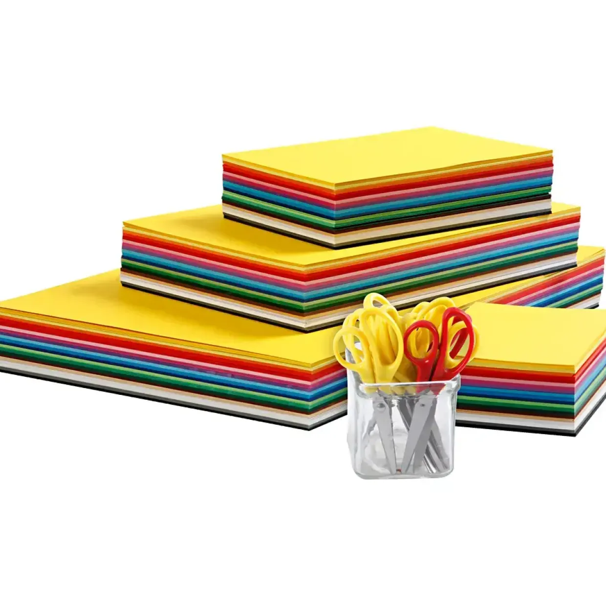 Creativ karton og børnesakse, A3+A4+A5+A6 , 180 g, 1sæt