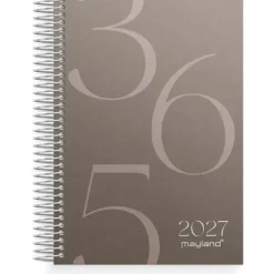 Dagkalender - 140x179mm - Spiral - Karton - Brun - 2027 - Mayland - 27208020