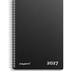 Dagskalender - Timekalender - Spiral - Sort - PP-plast - 24,2 x 19 x 2,8 cm - 2027 - 27218000
