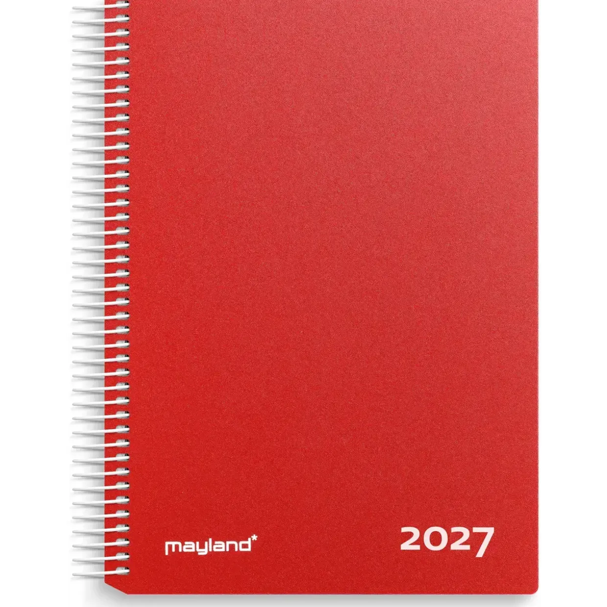 Dagskalender - Timekalender - Spiral - Rød - 2027 - 27218010