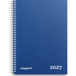Dagskalender - Timekalender - Spiral - Blå - PP-plast - 24,2 x 19 x 2,8 cm - 2027 - 27218020