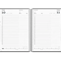 Dagskalender - Timekalender - Spiral - Blå - PP-plast - 24,2 x 19 x 2,8 cm - 2027 - 27218020