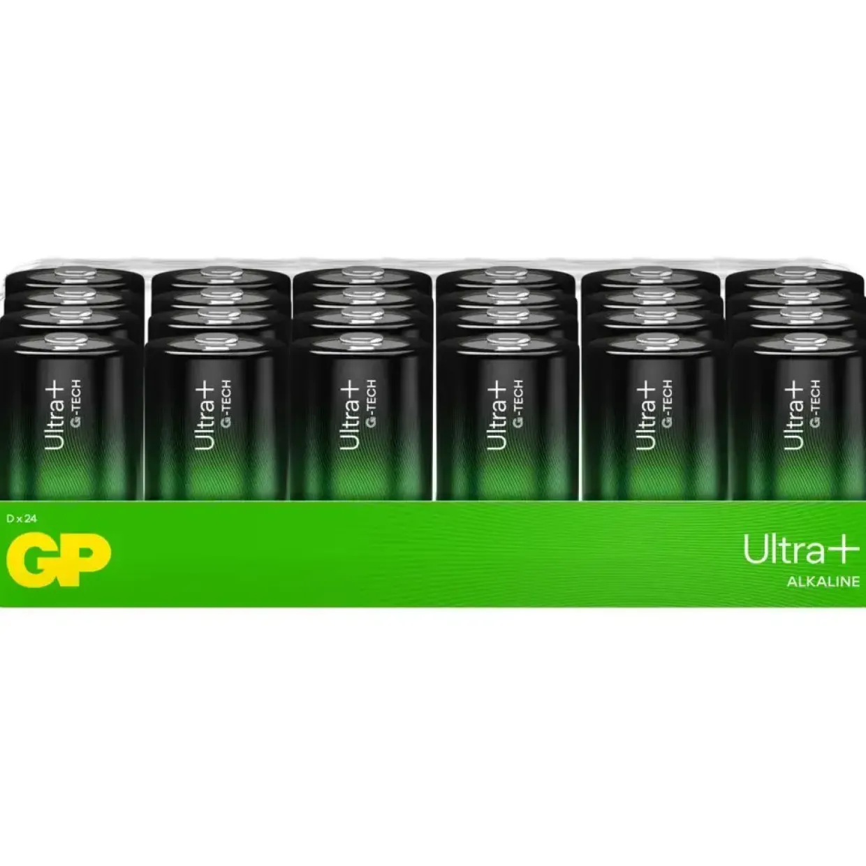 D Batterier GP Ultra Plus Alkaline 1,5V - 24 stk