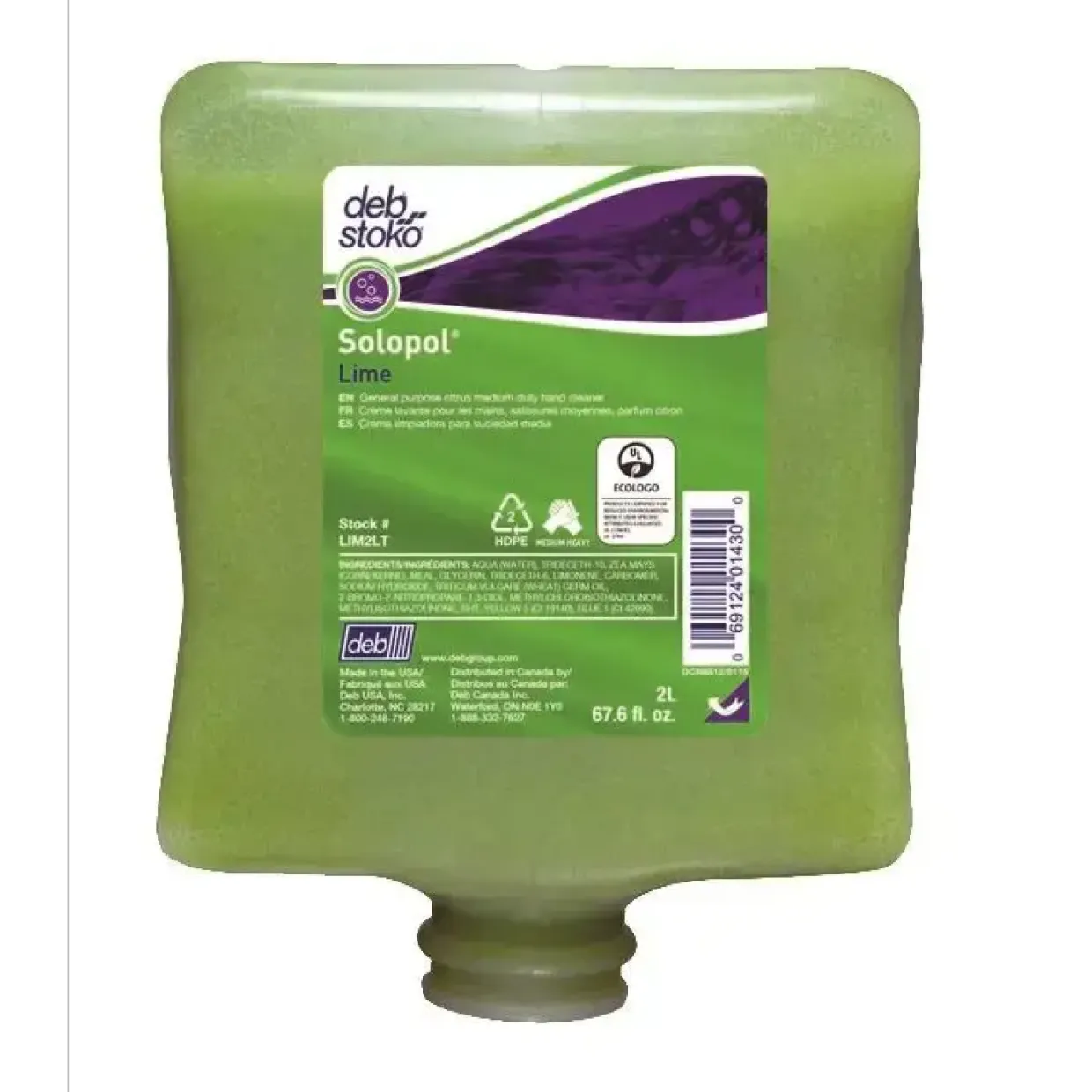 Deb Stoko Solopol Lime Håndrens LIM2LT- 2 liter refill