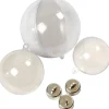 Deko-julekugler - 5/6/8 cm - Klar plast - 60 stk