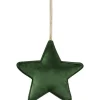 Dekorationsstjerne, Ø20cm, grøn, polyester - 10 stk