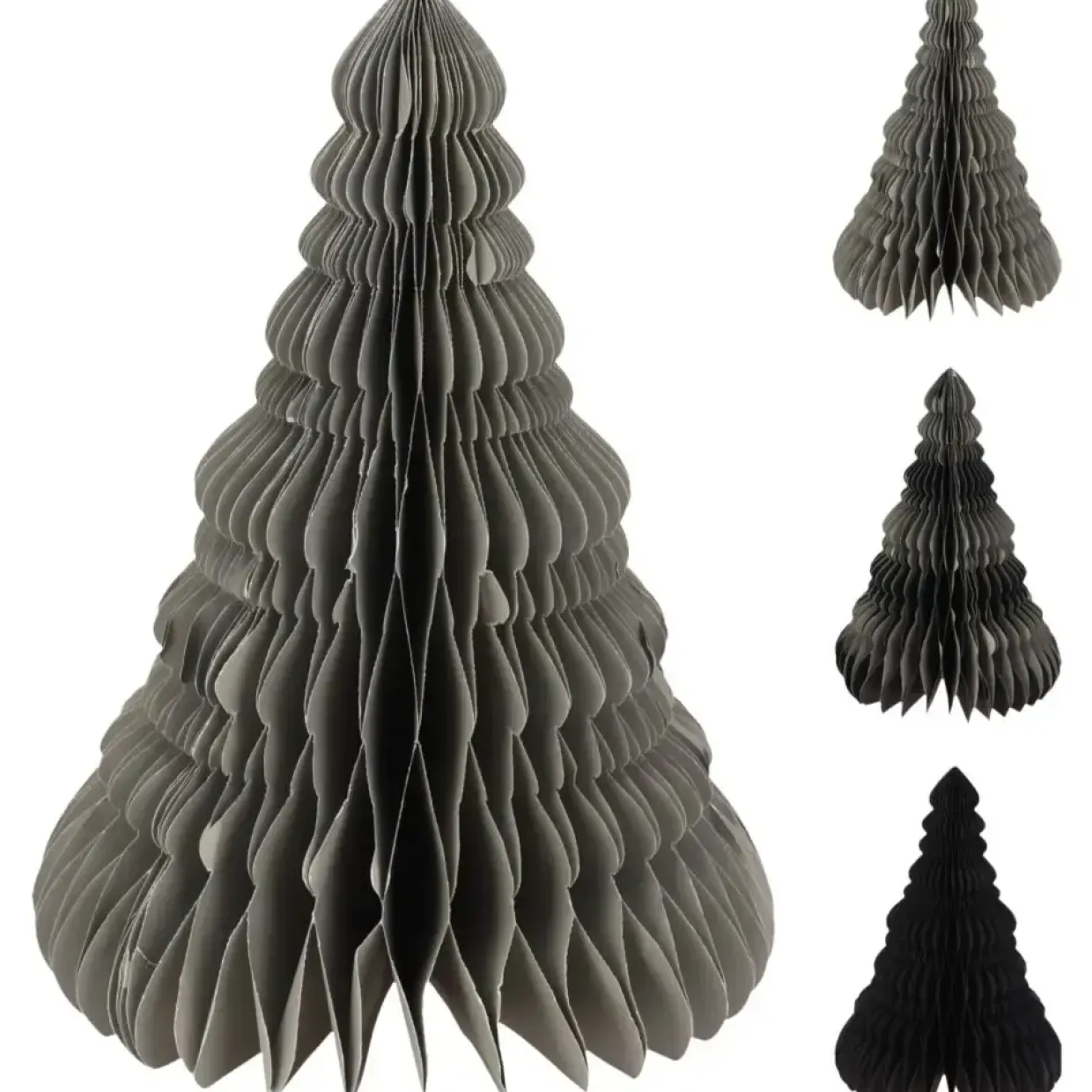 Dekorationstræ, 40cm, pap, 3 assorterede farver - 6 stk
