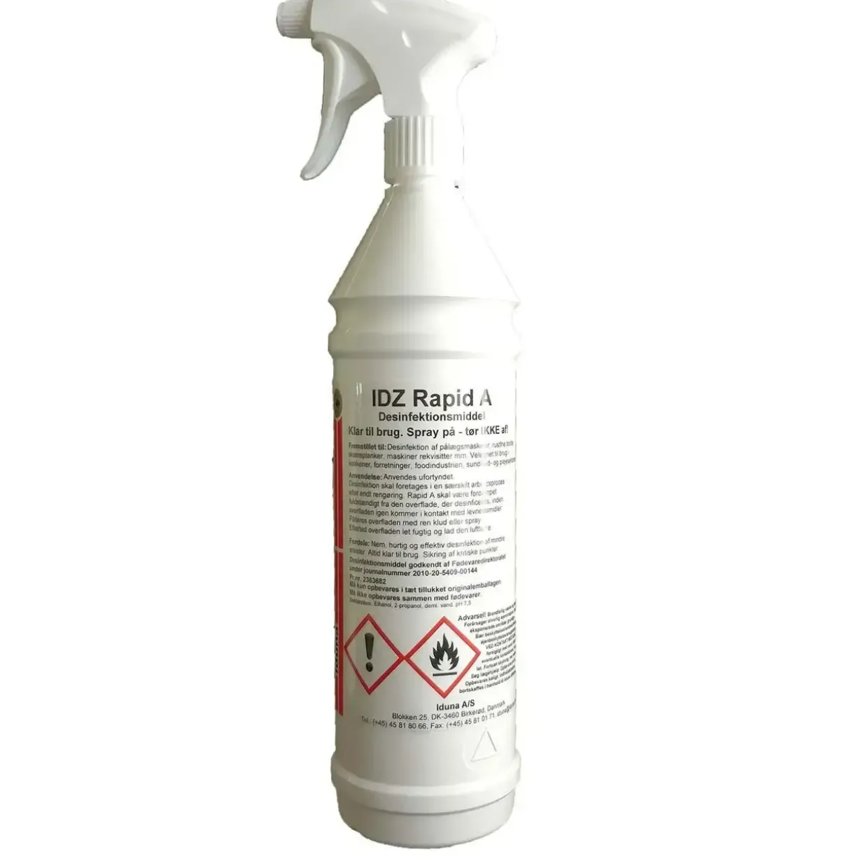 Desinfektion Iduna IDZ Rapid A klar-til-brug med sprayer Fødevaregodkendt 1 ltr - 6 fl x 1 ltr/krt