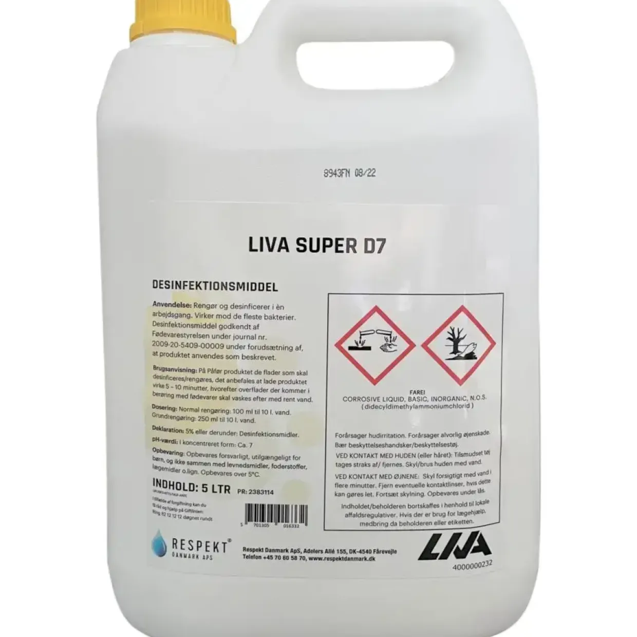 Desinfektion - Liva Super D7 - 5 l - 2 stk