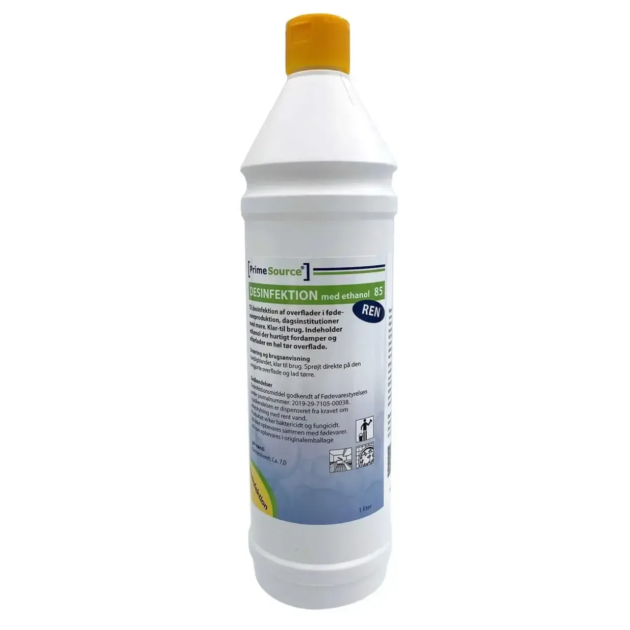 Desinfektion Prime Source Ren 85 Klar-til-Brug m/ethanol 1 ltr - 12 fl x 1 ltr/krt