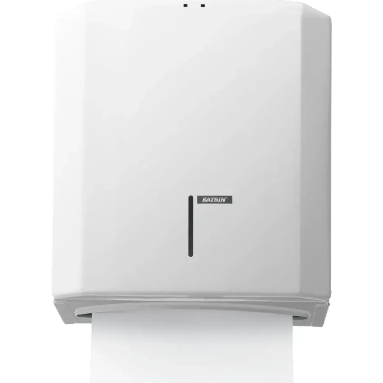 Dispenser, Katrin 988113, Dispenser til håndklædeark nonstop hvid, Maxi, 13,2x27,5x33cm