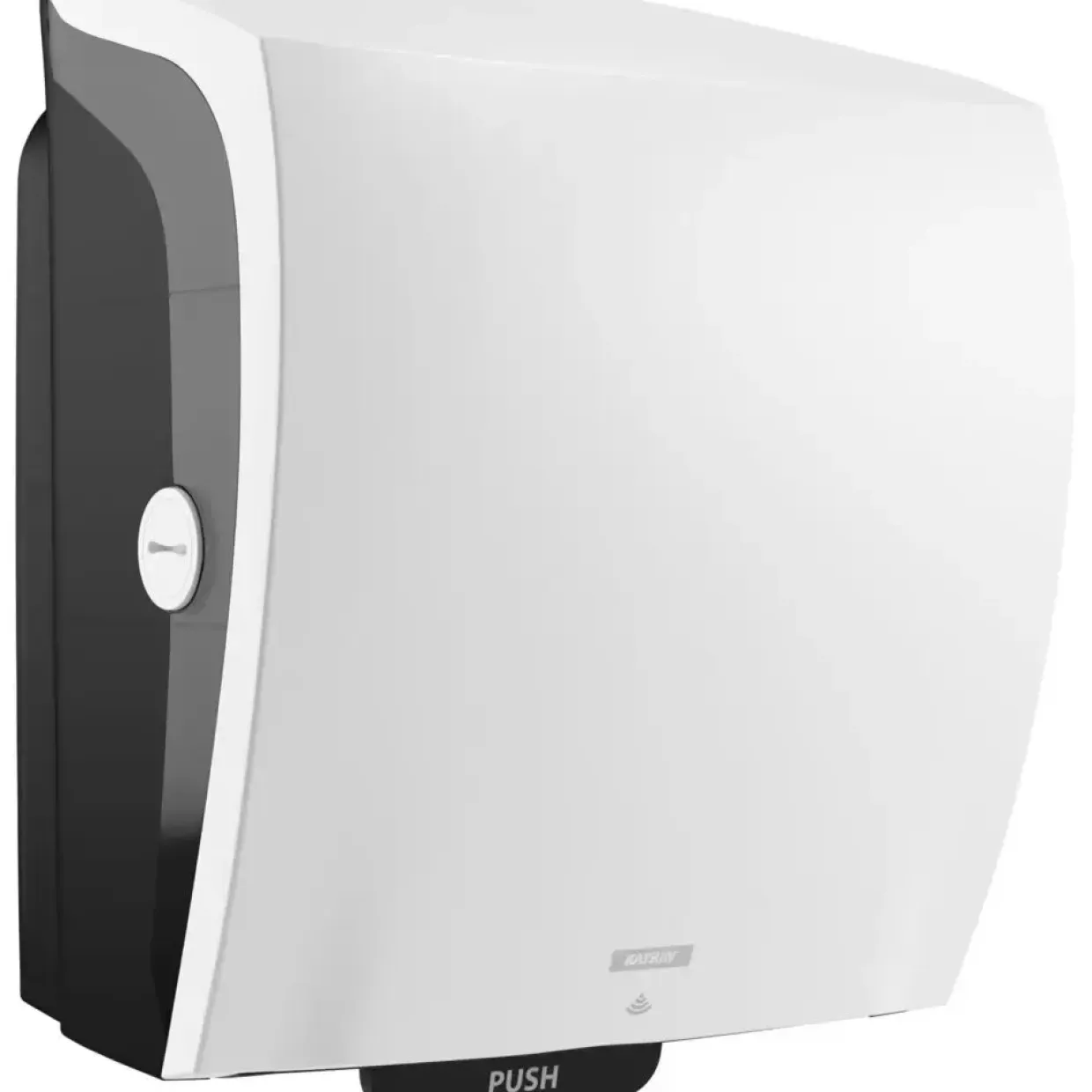 Dispenser, Katrin 84739, 21,6x32,2x39,7cm, hvid, plast, til håndklæderuller