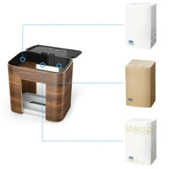 Dispenser til servietter Tork 273002 valnød træ og plastik 19,30cm x13,60cm x 20,30cm