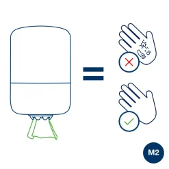 Dispenser Tork M2 559008 sort- til midi håndklæderuller