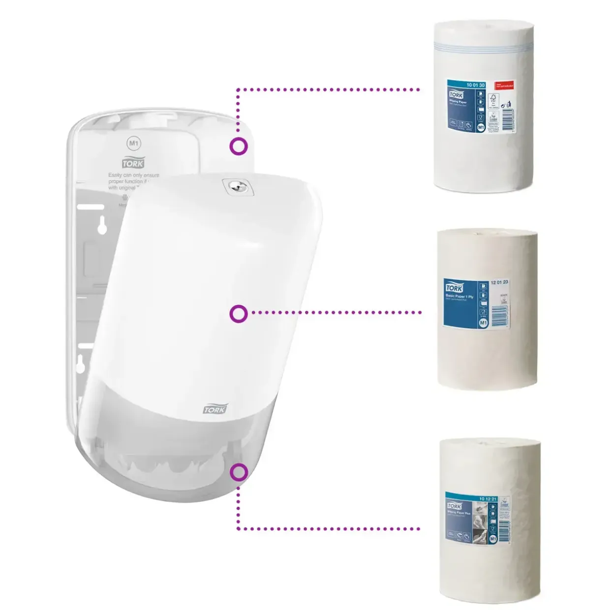 Dispenser Tork M1 558000 - til mini håndklæderuller