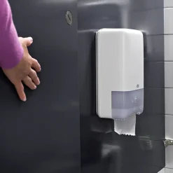 Dispenser - Tork 557500 T6 - Til 2 ruller toiletpapir - Automatisk rulleskift - Hvid - Plast