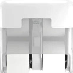 Dispenser, Tork 558051, T7, 32,3x31,9x17,4cm, hvid, plast, til 4 ruller toiletpapir, hylse løs