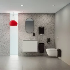 Dispenser t/toiletpapir, Katrin 77519, system toilet sort