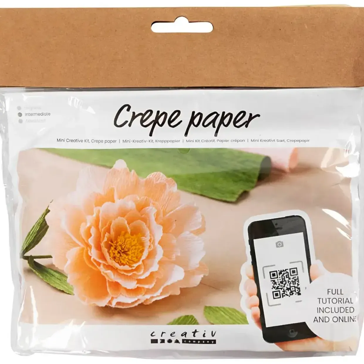 DIY Kit Crepepapir Pæon Stræk crepe: 180% 105 g