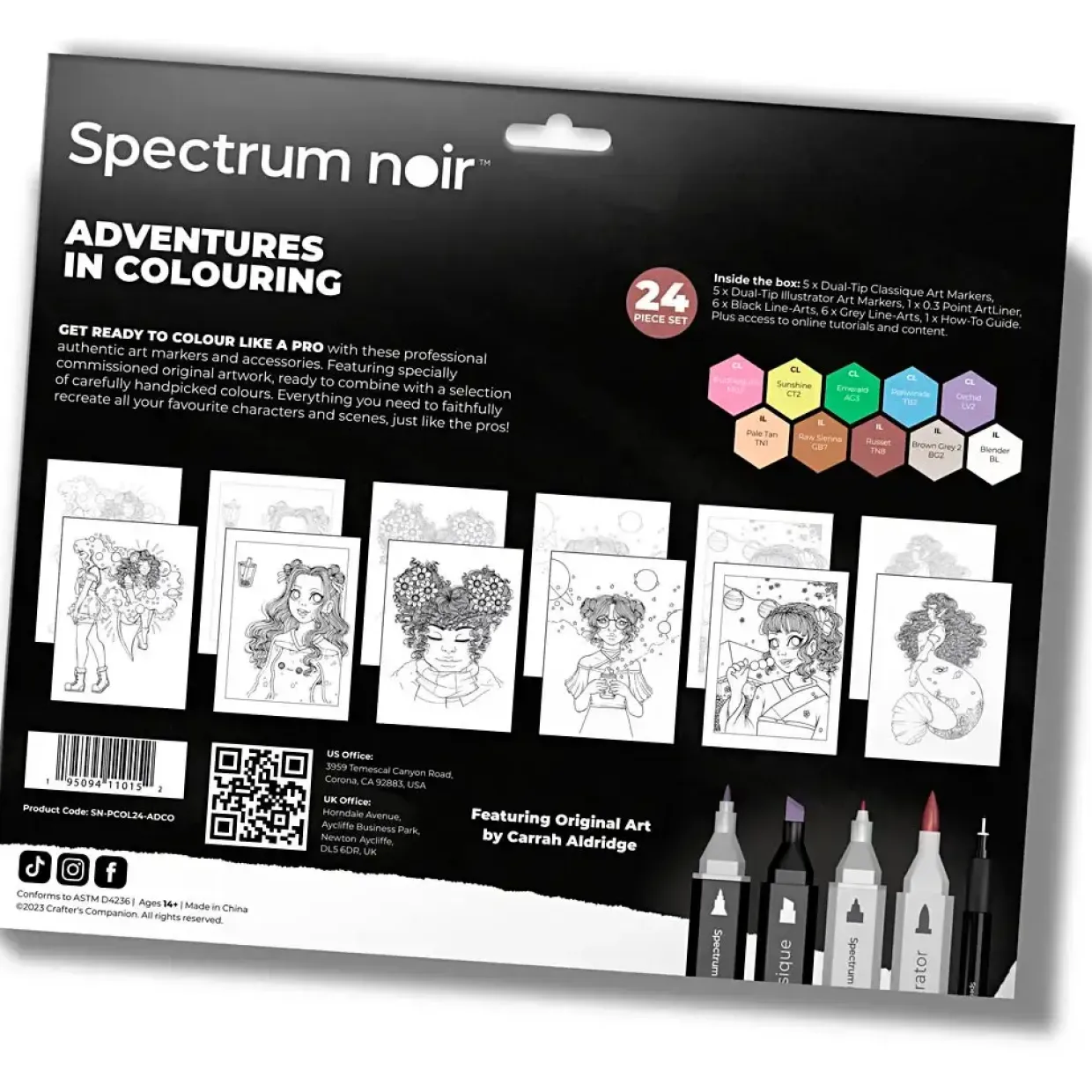 DIY Kit Illustration Eventyrlig farvelægning ass. farver