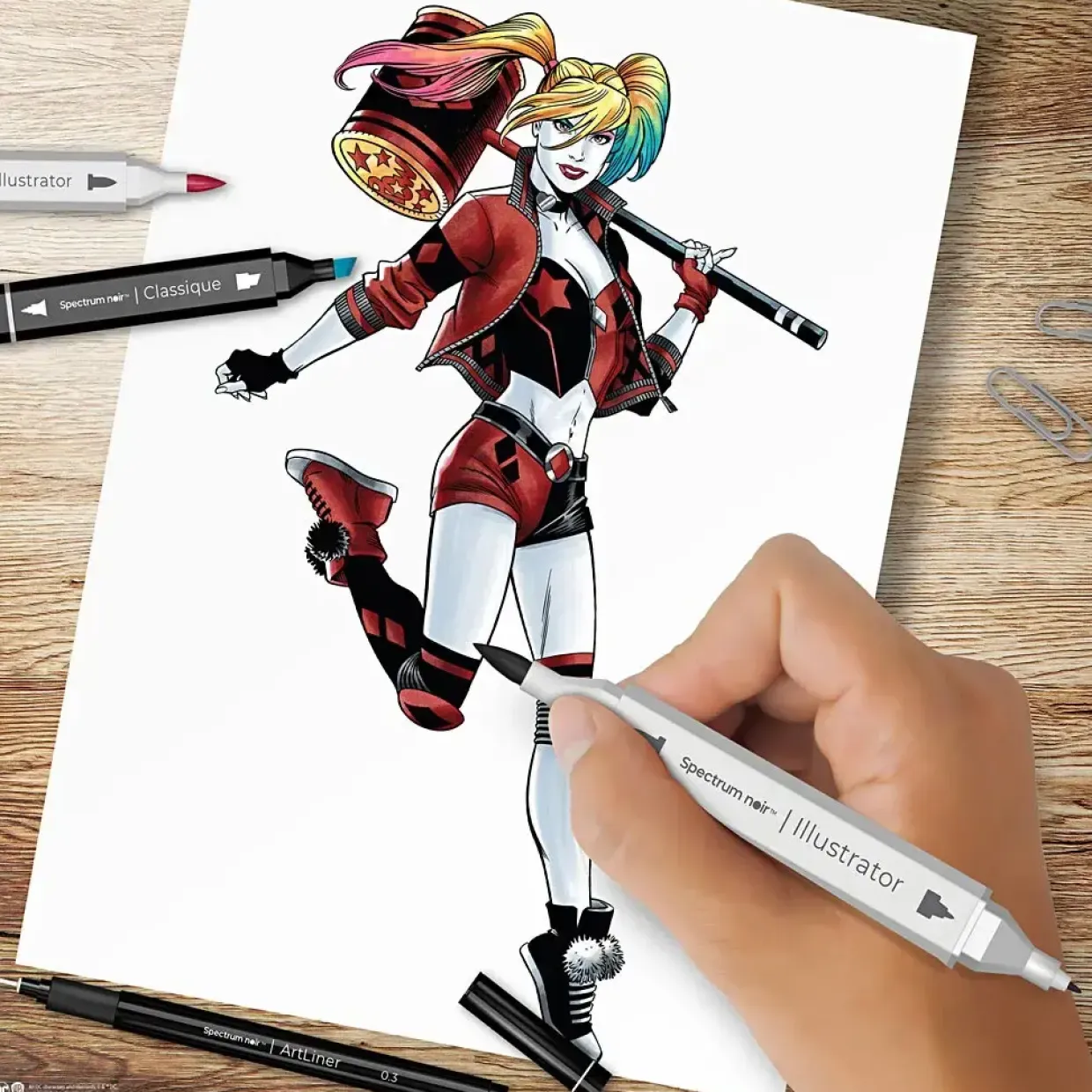 DIY Kit Illustration Harley Quinn ass. farver