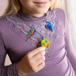 DIY Kit Krympeplast - til 12 pers, Uro, halskæde, armbånd, nøgleringe, ass. farver, 1 pk.