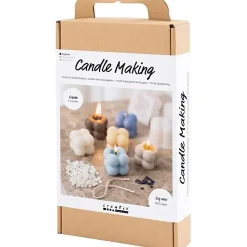 DIY Kit Lysstøbning - Bubble soyalys - mix farver - 6 stk