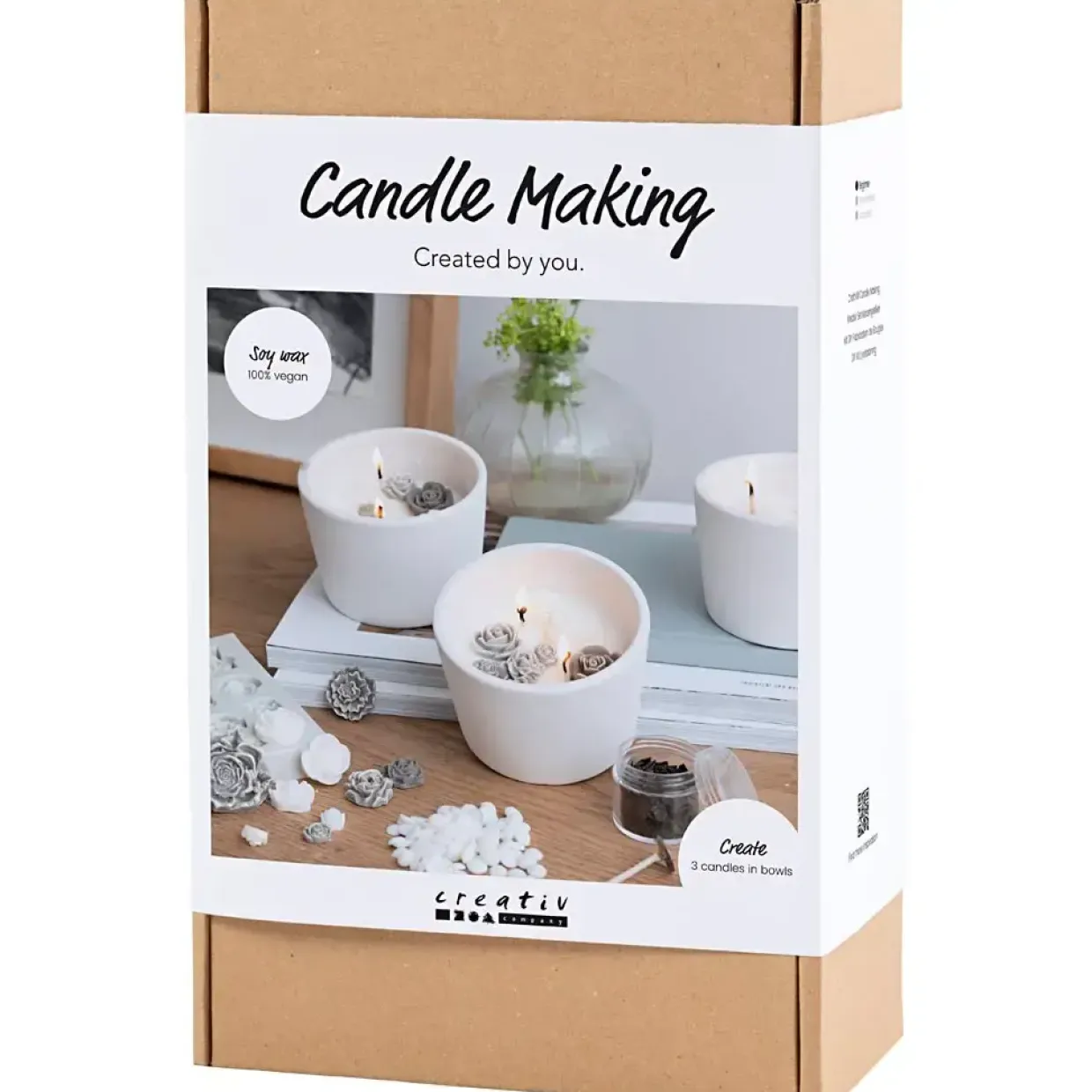 DIY Kit Lysstøbning | Rose, beige, hvid, creme | 1 pk.