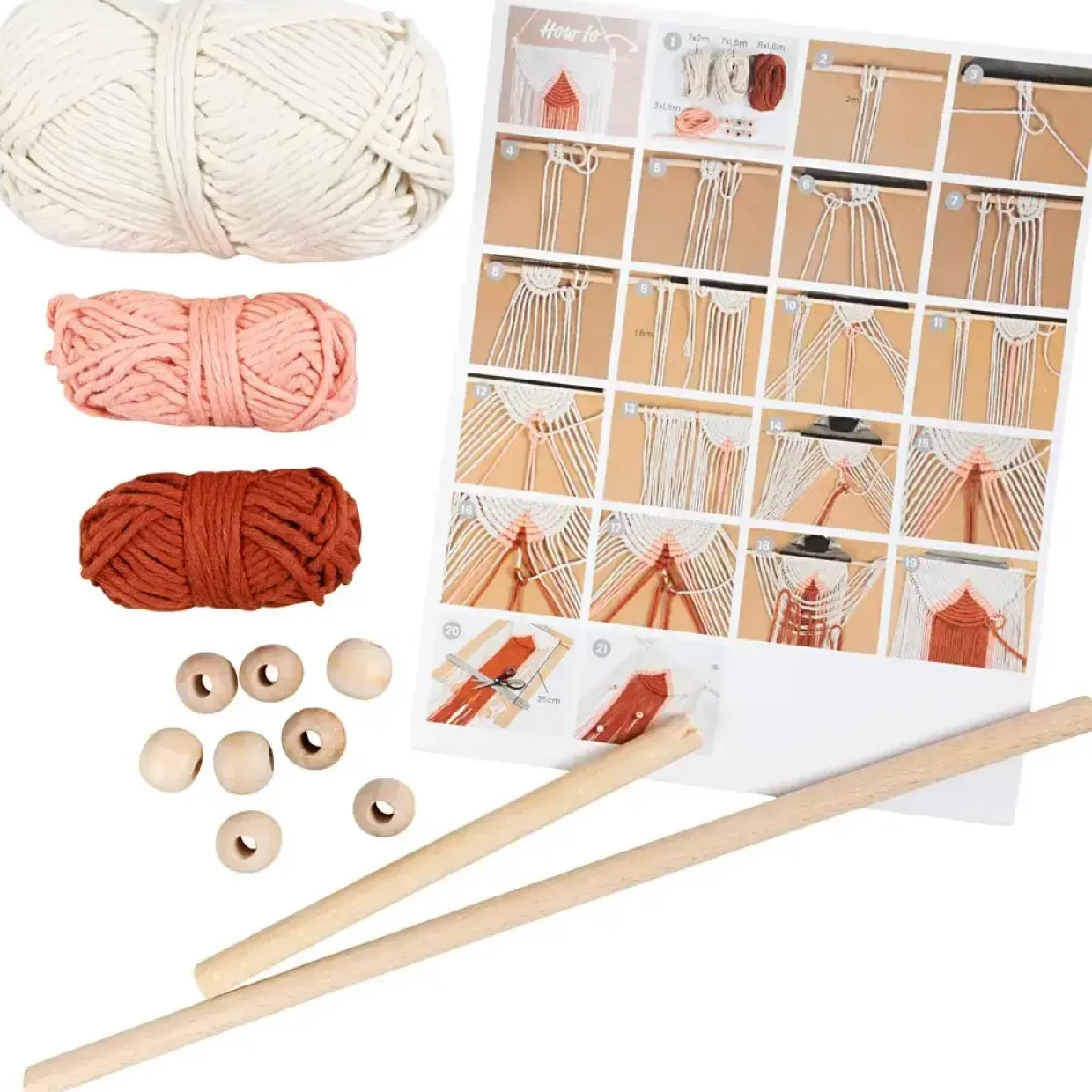 DIY Kit Macramé vægdekoration