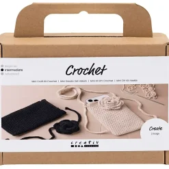 DIY Kit Mini Hækle Taske med rose