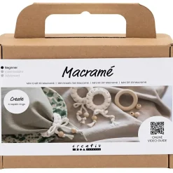 DIY Kit Mini Macramé Servietring off white