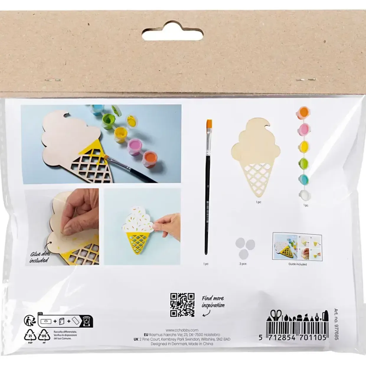 DIY Kit Mini Male Isvaffel ass. farver