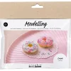 DIY Kit Mini Modellering Donuts pink, turkis, hvid, gul