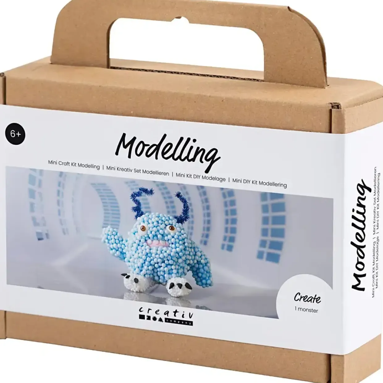 DIY Kit Mini Modellering Monster Bobby lys blå