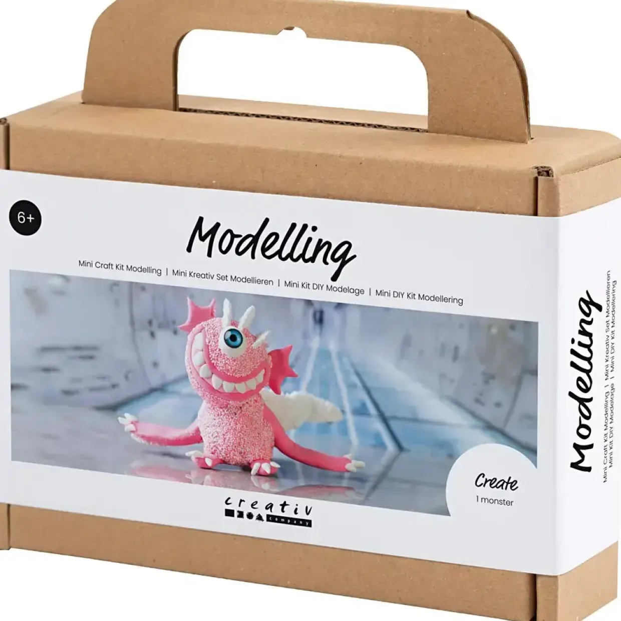 DIY Kit Mini Modellering Monster Sally lys pink