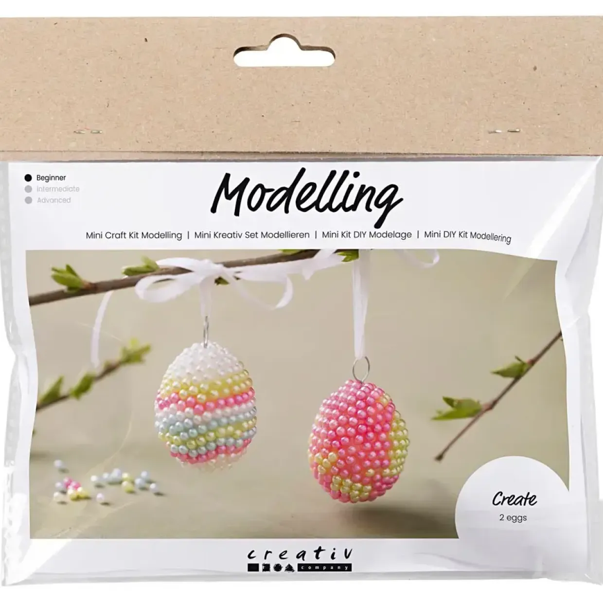 DIY Kit Mini Modellering Perleæg pastelfarver