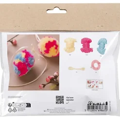 DIY Kit Mini Pompon Æg colorful
