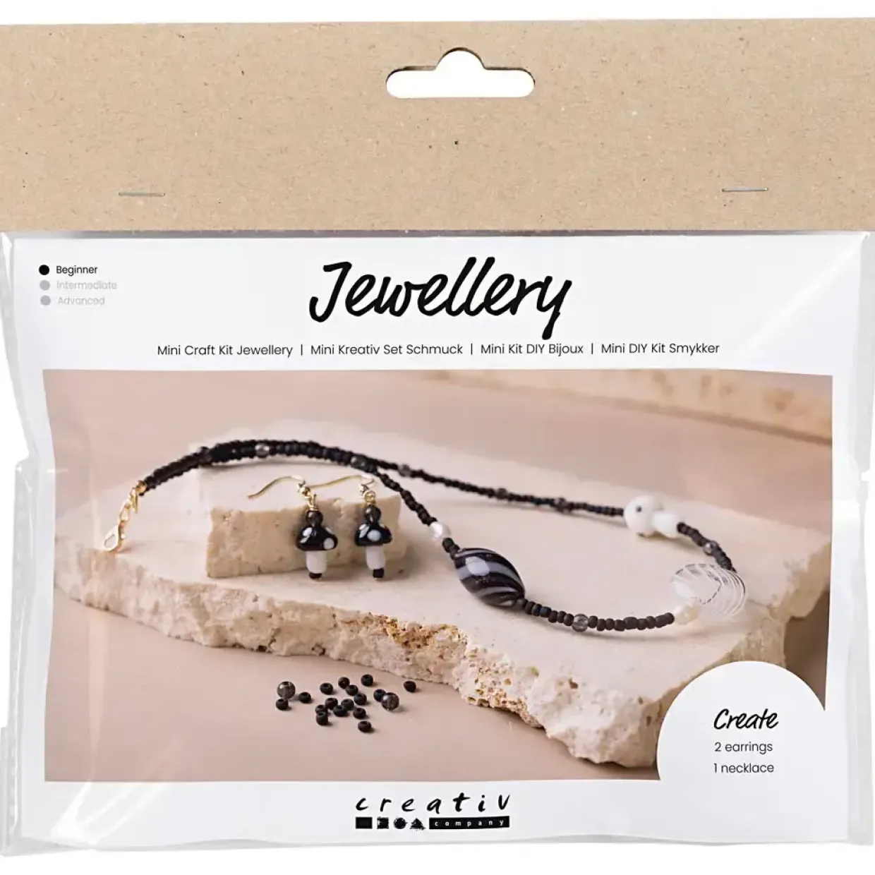 DIY Kit Mini Smykker Chunky halskæde sort harmoni