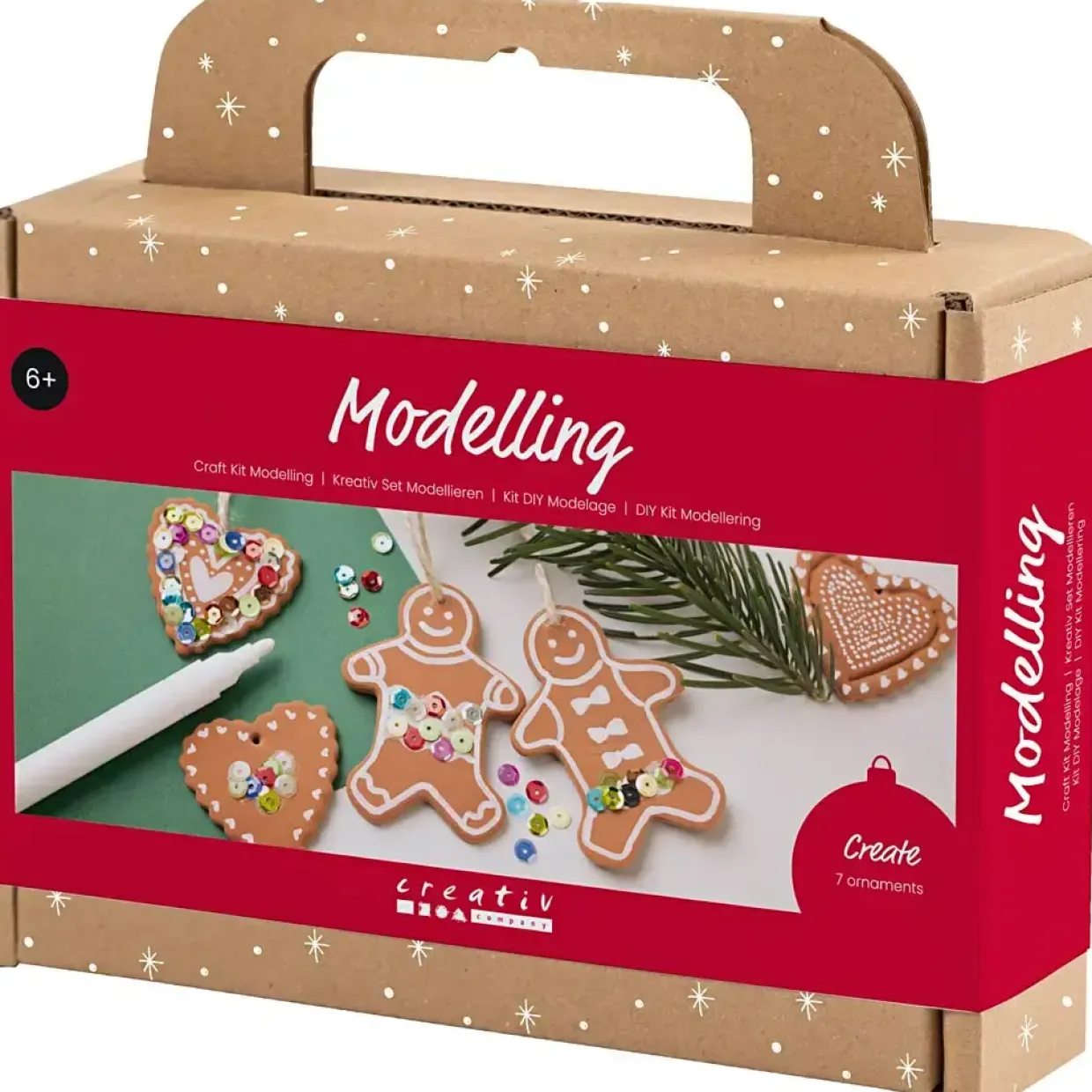 DIY Kit Modellering, Småkagefigurer, mellem brun