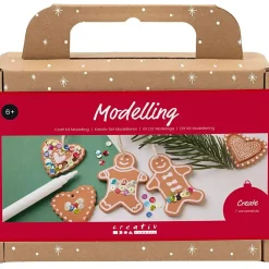 DIY Kit Modellering, Småkagefigurer, mellem brun