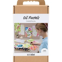 DIY Kit Oliepastel | Blomster, ass. farver | 1 pk.