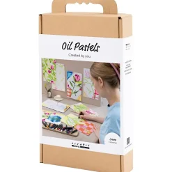 DIY Kit Oliepastel | Blomster, ass. farver | 1 pk.