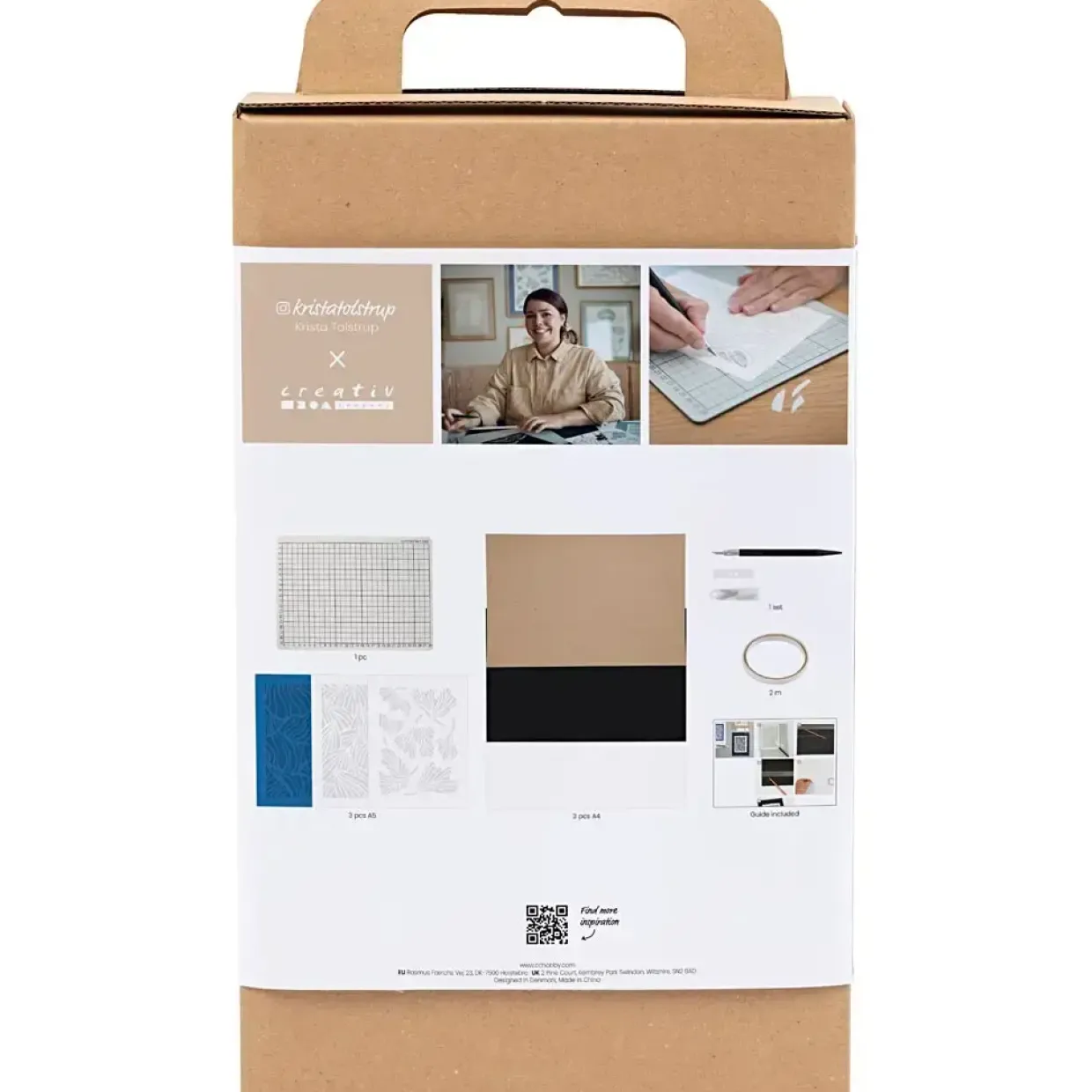 DIY Kit Papirkunst, Billeder til ophæng, off white