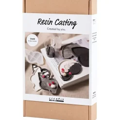 DIY Kit Resin Støbning, Konkylie, sort, hvid - 1 pk