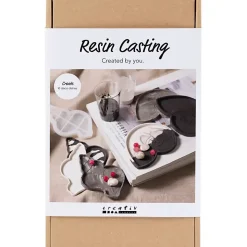 DIY Kit Resin Støbning, Konkylie, sort, hvid - 1 pk